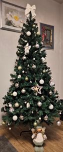 SVITA künstlicher Weihnachtsbaum Tannenbaum Deko Christbaum Kunstbaum PVC 180 cm Kunden-Foto 1