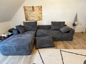 OYAJIA Ecksofa, modulares Sofa 240 cm breit, vakuumverpackt, Schlafsofa, Keine Montage erforderlich, mit großer Chaiselongue  , für Wohnzimmer, Gäste Kunden-Foto 1