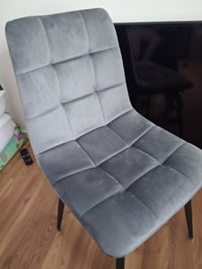 DEULINE Esszimmerstühle Essstühle Samtbezug Polsterstuhl Stühle Esszimmer Stuhl Milano 4er-Set GRAU 521252 Kunden-Foto 31