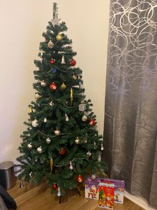 SVITA künstlicher Weihnachtsbaum Tannenbaum Deko Christbaum Kunstbaum PVC 180 cm Kunden-Foto 5