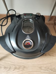 Sommertal PizzaProfi XXL Pizzaofen mit 39cm Steinplatte – Pizza Ofen elektrisch, schnelle 3-Minuten Pizza, bis 380°C – 5-teiliges Set mit Pfanneneinsatz, 2x Pizzaschieber, Schneider, Pizzastein Kunden-Foto 11
