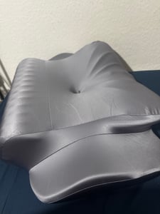 Nackenstützkissen Memory Foam, ergonomisch, kühlender Bezug, Grau, 62 x 35 cm Kunden-Foto 2