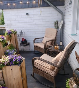 FCH Gartenmöbel Set,Polyrattan Lounge Gartengarnitur,Sofa & 2 Stühle - Schwarz Kunden-Foto 3