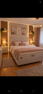 Pointhome Bss Bedding Boxspringbett Set 180x200 cm, Fluffy, H3, Ergonomische Matratze, 7 Zonen Allergenfrei und Atmungsaktiv, Matratze mit Topper Kunden-Foto 2