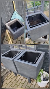 2x inserto per vasi sostituibile quadrato, resistente 29x28 cm nero 20 L per vasi Lamela 57x30 cm e 29x29 cm - facilita il controllo del contenuto d'acqua nel vaso, riduce la quantità di terriccio utilizzato e riduce al minimo la necessità di pulire il vaso Foto del cliente 1