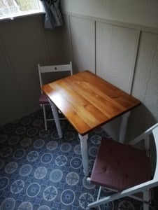 Esstisch mit Schublade Küchentisch Tisch Massiv Kiefer Speisetisch massiv (50x70 cm, Grau) Kunden-Foto 1