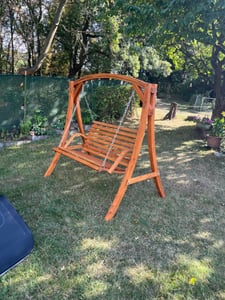 di volio drevená záhradná hojdačka Grino Fotografia od zákazníka č. 1