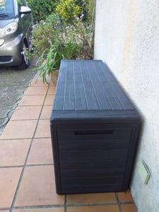 Aufbewahrungsbox für Garten WOODEBOX - anthrazit 140 Liter Kunden-Foto 2