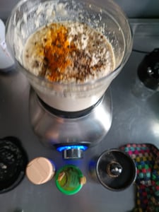 Standmixer Standmixer Mixer Smoothie Maker für Püree,Ice Crush,Shakes,VitaBoost 2 Ebenen, Edelstahl,1,5L Glasaufsatz,Tragbare Tasse,Blender elektrisch Kunden-Foto 2