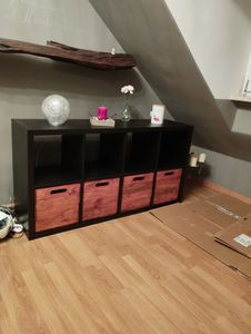 8er Set Holzkiste used für Kallax Regale 33cm x 37,5cm x 32,5cm Regalkiste rustikal Einsatzkiste als Küchenregal Obstkiste Weinkiste Wandregal Badregal Kunden-Foto 2