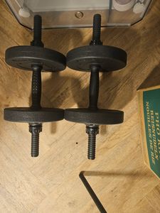 TREX SPORT Hantelset Kurzhanteln 2er Set 2x10kg | 20kg Dumbbell Hanteln Set, Kurzhantel Set mit Verbindungsrohr, Langhantel mit rutschfeste Griffe Kunden-Foto 2