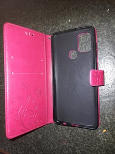 Handy Tasche für Samsung Galaxy J3 / J3 2016 Schutz Hülle Handyhülle mit Blumenmuster Klapp Hülle mit Standfunktion und Kartenfächer Grau Kunden-Foto 2
