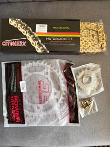 Juego de cadenas para Honda CBR 600 RR CBR600 PC37 PC40 (2003-2011), reforzado con juntas X-Ring, color dorado, relación 16/41 Foto del cliente 1