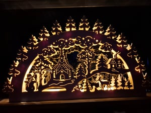 Original Erzgebirgischer Marken Schwibbogen Lichterbogen 60 x 31 cm S60-0_5 Kunden-Foto 2