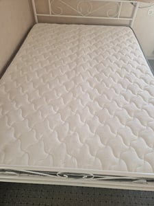 VASAGLE Bettgestell 140 x 200 cm, mit Kopfteil, Metallbett, Bettrahmen Kunden-Foto 5