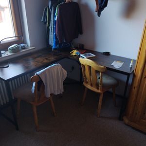VASAGLE Schreibtisch Eckschreibtisch L-förmiger Computertisch 149 x 149 x 76 cm (L x B x H) Vintage Bürotisch Kunden-Foto 1