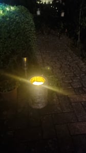 LED Kerze mit Timerfunktion Echtwachs LED Kerzen Elektrische Kerze flackernd Echtwachskerzen mit Batterie bewegliche Flamme große Kerzen Outdoor mit Timer Weiß 10 x 20 cm Kunden-Foto 1