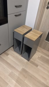 Comodino SoBuy stretto, comodino piccolo, tavolino da 20 cm di larghezza con cassetto, per camera da letto e soggiorno, ideale per spazi ridotti, bianco FBT111-WN Foto del cliente 2