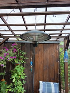 Ogrzewacz sufitowy Vigevee, 1800W, ogrzewacz tarasowy na podczerwień z włącznikiem/wyłącznikiem, 3 stopnie mocy, klasa ochrony IP55, kolor czarny Zdjęcie produktu od klienta nr 1