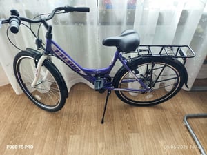 24 Zoll Fahrrad Shimano 21 Gang Mädchenfahrrad Lila mit Beleuchtung 790 Kunden-Foto 2