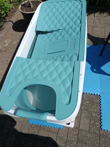 Jopassy Vasca da bagno pieghevole 149x60x50cm per il relax degli adulti | 149x60x50cm | Ideale per i bagni piccoli | Vasca da bagno pieghevole mobile da allestire Foto del cliente 1