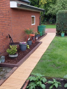 QLS, Gartenweg, Zedernhout, 250x43 cm, houten pad, terras, tuinpad, 11427 Klantenfoto 2