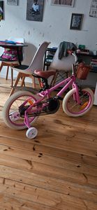 HILAND Ins Star 16 Zoll Kinderfahrrad für Mädchen Jungen 4 5 6 7 Jahre mit Stützräder, Korb, Handbremse und Rücktrittbremse, Mintgrün Kunden-Foto 1