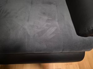 Ecksofa  mit Schlaffunktion,  2 Bettkästen, TOKIO 230x155cm, Rechts, Hellgrau&Schwarz Kunden-Foto 5