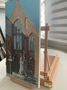 Vinsetto Staffelei Keilrahmen Kofferstaffelei Winkelverstellbar Schublade Kunden-Foto 1