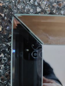 WISFOR Spiegel ARTLOGE, Wandspiegel Kristall Rahmen,Luxus Flurspiegel Dekospiegel, 120×60cm Kunden-Foto 4