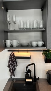 Excellent Houseware organizer da cucina, metallo, 60x10x13 cm, nero Foto del cliente 1
