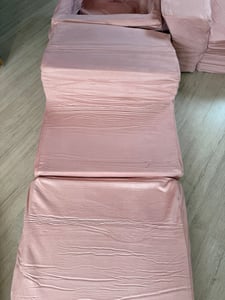 COSTWAY 5 pezzi. Blocchi in schiuma, blocchi giganti con piscina di palline, blocchi di grandi dimensioni per giocare e arrampicarsi, blocchi da arrampicata morbidi, senza palline da gioco, rosa Foto del cliente 1