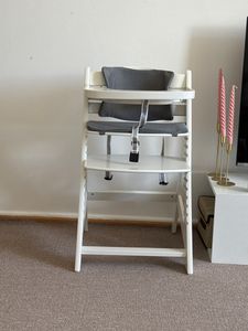 Kinderhochstuhl mitwachsend, Treppenhochstuhl, aus massivem Buchenholz, Hochstuhl ab 6 Monaten bis 10 Jahre Kunden-Foto 8