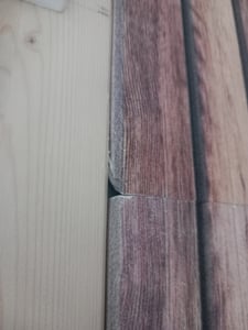 IZODEKOR Wandverkleidung Holz Styropor 3D Wandpaneele - Akustikpaneele Holzoptik Wanddeko für Küche, Badezimmer, Balkon, Schlafzimmer  | Modell: AP-02 Kunden-Foto 2