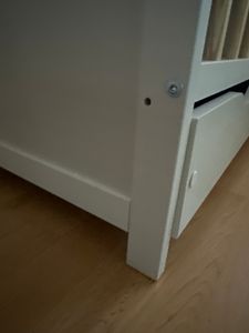 Babybett Gitterbett mit Schublade und Aloe Vera Matratze 120 x 60 cm + Sicherheitsbarriere Kunden-Foto 2