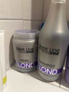 STAPIZ SLEEK LINE BLOND Violett neutralisierende Maske für blondes Haar 1000 ml Kunden-Foto 1