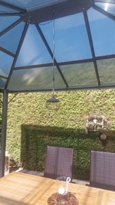 ZELURXX – solarna lampa wisząca do ogrodu z pilotem, regulacją jasności i timerem (3/5/8/12 godzin) – oświetlenie solarne do ogrodu Zdjęcie produktu od klienta nr 2