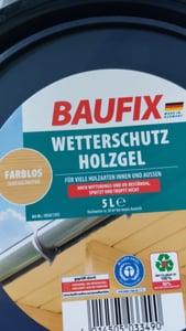 BAUFIX Wetterschutz-Holzgel kiefer seidenglänzend, 5 Liter, Holzlasur Kunden-Foto 6