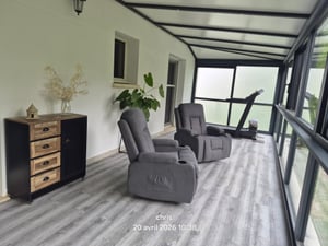 FCH Elektrisch Aufstehhilfe Massagesessel mit Massage Wärmefunktion, Ruhesessel mit Becherhalter, Fernbedienung und Seitentasche, TV Sessel，Schwarz Kunden-Foto 5