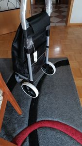 SEVICO Einkaufswagen Trolley Einkaufs Trolley Trolli Korb Einkaufsroller Klappbar Tasche Einkaufstasche Roller Schwarz F343 Kunden-Foto 2