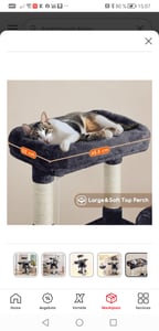 Yaheetech Kratzbaum 106 cm H Katzenbaum Katzenkratzbaum mit Katzenhöhle Kratzbrett Stabil Katzenhaus, Beige Kunden-Foto 6