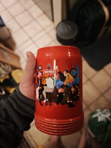 Astra Bier Glas 0,75l Sammlerkrug Sondereditionskrug Tonkrug Seidel Rot Kunden-Foto 1