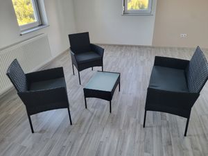 Zestaw ogrodowy z polirattanu 200161, 4-częściowy zestaw mebli ogrodowych z sofą, 2 fotelami i stołem Zdjęcie produktu od klienta nr 13