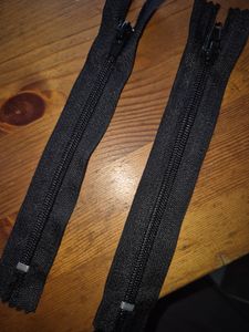 2 Reißverschlüsse 5mm spiral, 16cm, unteilbar, Autolock, Farbe frei wählbar, Farbe:580 schwarz Kunden-Foto 1