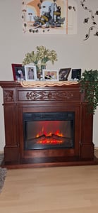 Poêle électrique ArtiFlame Toscana AF23BS, couleur rouille - autoportant, avec effet de flamme LED, puissance de chauffage de 1,8 kW, adapté aux pièces jusqu'à 30 m², avec effet sonore Photo du client 3