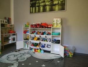 AIYAPLAY Kinderregal Spielzeugregal mit 8 herausnehmbaren Boxen Rosa Kunden-Foto 3