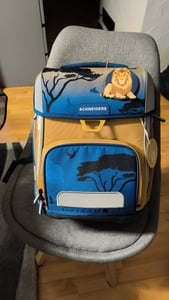 Schneiders Schulranzen Ergolite Set 9-teilig Limited Edition Sunset Explorer senfgelb dunkelblau Kunden-Foto 2