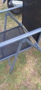 CCLIFE 2 Stk. Gartenstühle Hochlehner Balkonstühle klappbar 7-fach verstellbar bis 150 kg Dunkelgrau Kunden-Foto 2