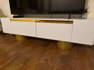 Skye Decor, Bohem - Bílá, Zlatá, TV skříňky, Bílá, 180 x 50 x 30 cm Fotografie od zákazníka č. 4