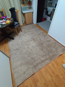 Tapis Prime Shaggy à poils longs, couleur unie, moderne, beige, pour salon, chambre à coucher, cuisine Photo du client 1